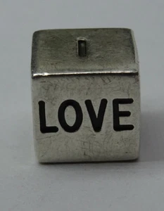 Original Pandora 790200 Würfel I Love you Bead 925 Silber Bicolor Charms Nr.53 - Bild 1 von 2