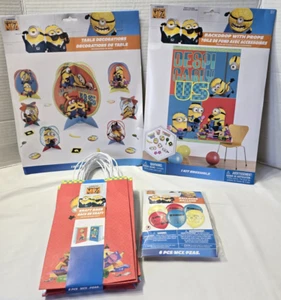 Despicable Me 4 Birthday Party Supplies Backdrop+Centerpiece+Balloons+Loot bags - Picture 1 of 23