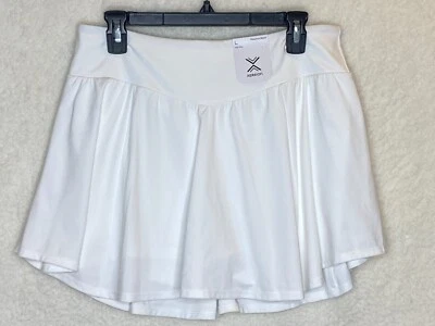 Pantalón corto Xersion para mujer Active Wear tiro alto aberturas laterales ultra ligero talla L blanco Foto 1 de 4