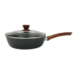 Clevinger Nonstick Saute Pan with Lid 28CM Skillet Egg Deep Fry Pans PFOA Free - Picture 1 of 7