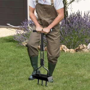 ~ Manual Lawn Aerator Lawn Aerator Garden Tool T-shaped Handle for Compacted Soi - Bild 1 von 9