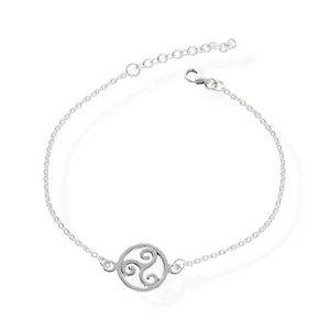 Fußkette keltisch Triskell Damen 925 Silber anklet Fußband fk11 - Bild 1 von 3