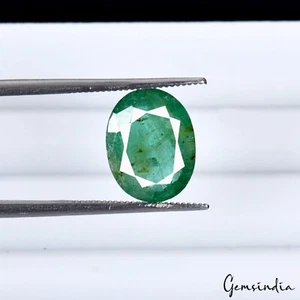 Natural Green Zambian Emerald 4.00 Ct Oval Cut Stunning Loose Untreated Gemstone - Picture 1 of 10