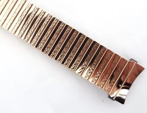 Vintage Rowi 18mm New Old Stock Rosegold Filled Herren erweiterbar Uhrenarmband - Bild 1 von 11