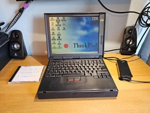 12" IBM ThinkPad 380ED Pentium MMX 166MHz Windows 95 Vintage Retro Legacy Laptop - Picture 1 of 10