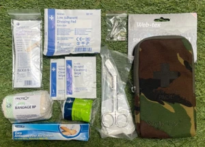WEB-TEX ARMEE KLEINES ERSTE HILFE SET SURVIVAL VERBAND SCHERE PINS DPM - Bild 1 von 3