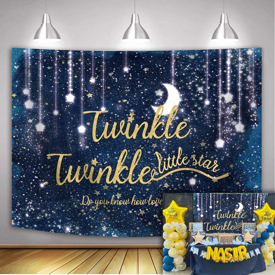 Telones de fondo de estrellas de arena centelleante revelación de género fiesta fondo brillante Foto 1 de 4