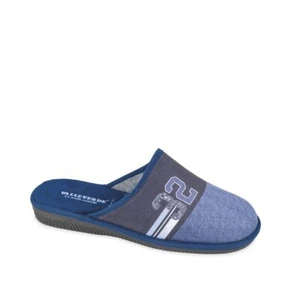 VALLEVERDE 58800 Man Flats Slippers Cloth Blue - Picture 1 of 1