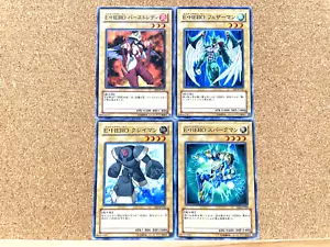 Yugioh japanischer Elementarheld Sparkman usw. gewöhnliches 4-Karten-Set GEBRAUCHT - Bild 1 von 2