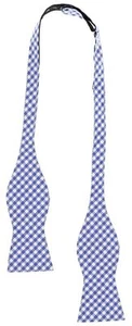 Tommy Hilfiger Mens Blue Silk Classic Houndstooth Bow Tie 140175 - Picture 1 of 2