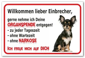 AdriLeo Schild - Vorsicht Chihuahua - Einbrecher - Achtung Hund Wachhund - Bild 1 von 4
