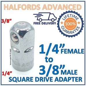 Adaptador de accionamiento cuadrado Halfords Advanced 1/4"" hembra a 3/8"" macho - nuevo - P&P gratis - Imagen 1 de 6