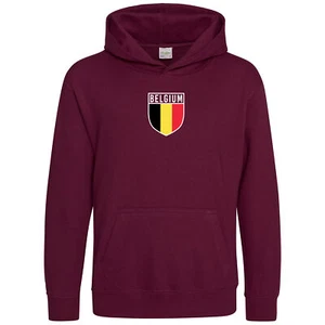 Belgium Badge Kids Hoodie Country Sports Event Flag Supporters Footie Hooded ... - Picture 1 of 10