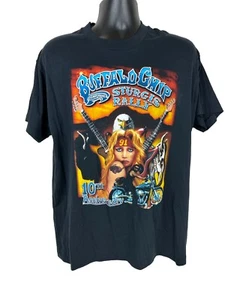 Vintage Sturgis T-shirt Buffalo Chip XXL Men’s Black 10th Anniv Screen Stars USA - Picture 1 of 14