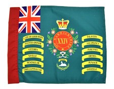 British Army 24th Foot Regiment Queens Colours Flag Regimental 2nd Warwickshire