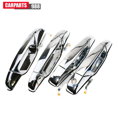 Manijas de puerta exterior cromadas para Chevrolet Silverado 1500 Tahoe GMC Sierra Yukon Foto 1 de 4