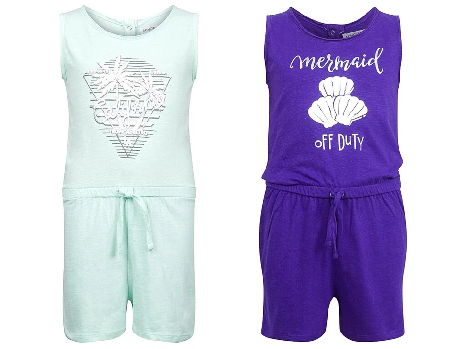 Minoti Summer Playsuit All In One 100% Cotton Girls Children's Kids 4 5 6 7 8