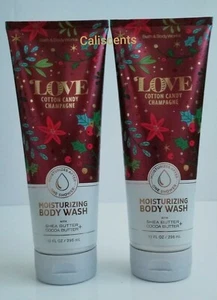 Bath & Body Works LOVE COTTON CANDY CHAMPAGNE Moisturizing Body Wash X 2 10 OZ - Picture 1 of 1