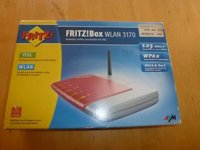 Fritz!Box WLAN 3170, 125 MBit/s, WPA 2, DSL-Router mit integriertem DSL-Modem * - Bild 1 von 2