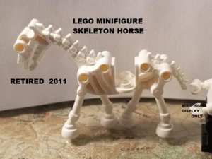 LEGO White Horse Skeleton Bones Graveyard Valkyrie Halloween Monster Animal - Picture 1 of 1