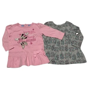 Bebé Niña Disney Bebé Minnie Mouse Camisa Manga Larga Lote de 2 Piezas - Talla 18 Lunes - Imagen 1 de 7