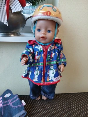 Baby Born Puppe von Zapf mit Fahrrad und Zubehör - Bild 1 von 4