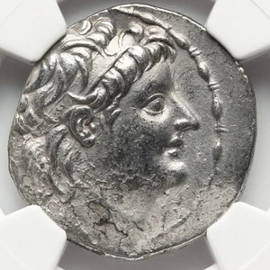 Alexander II Zabinas 128-122 BC Seleucid Kingdom HUGE Tetradrachm Coin NGC Ch VF - Picture 1 of 5