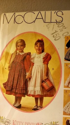Sewing Pattern 5715 McCall's Children's Dress, Pinafore Size 6 Uncut Vintage - Image 1 of 4