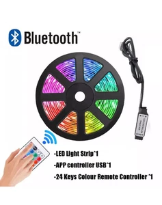LED Strip Light 3M USB – RGB Flexible Tape with APP & 24-Key Remote for TV Backg - Picture 1 of 11