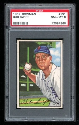 1952 Bowman #131 Bob Swift PSA 8 - Image 1 of 2