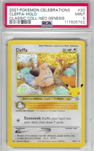 2021 POKEMON CELEBRATIONS CLEFFA #20 PSA 9 MINT NEW - Picture 1 of 2