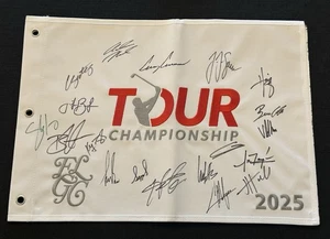 2025 Tour Championship Signed Golf Flag PGA Autographed 19 Autos - Picture 1 of 1