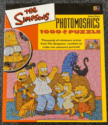 Quebra-cabeça The Simpsons Photomosaics Family 1000 peças Robert Silvers 2002 - Imagem 1 de 4