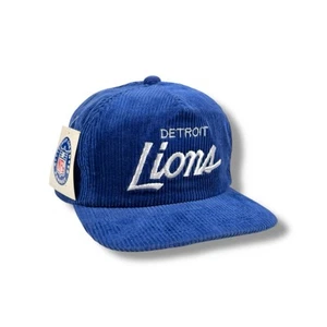 Vintage Detroit Lions Sports Specialties The Cord Corduroy Hat Cap • NWT - Picture 1 of 5