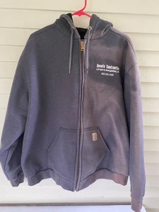 Carhartt Hoodie Herren 2XL grau Rain Defender Sweatshirt Full Zip Jacke Distress - Bild 1 von 14