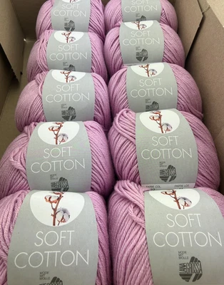 LANA GROSSA SOFT COTTON Farbe 022 Flieder 500g - Bild 1 von 2