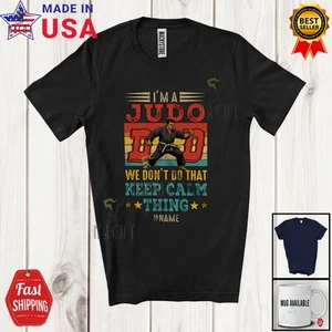 Judo Dad; Nombre Personalizado Día del Padre Vintage Retro; Arte Marcial Orgulloso Camiseta - Imagen 1 de 7