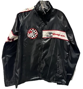 Chaqueta de carreras vintage de satén a presión talla mediana - Imagen 1 de 7