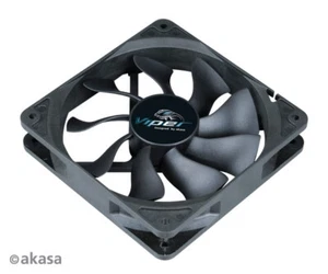 Akasa AK-FN065 120mm Viper Black S-Flow Case Fan - Afbeelding 1 van 1