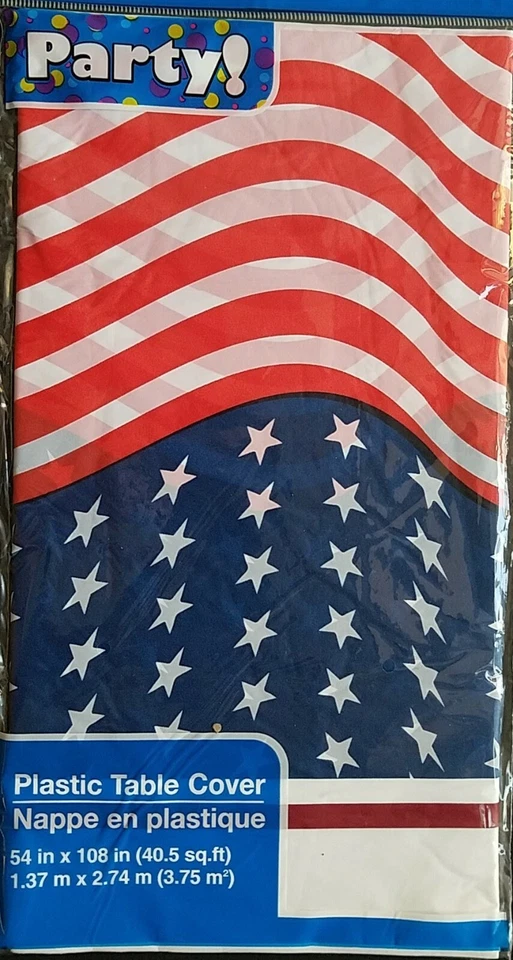 Patriotic Picnic Table Covers Tablecover Cover & Clamps S21, Select: Item(s) - Image 1 of 1