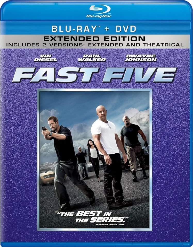 Fast Five ~ Blu-ray + DVD 2009 Extended Edition ~ Vin Diesel; Paul Walker - Image 1 of 1