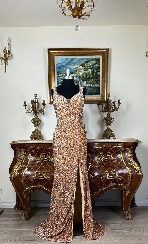 Women's Formal Sparkling shimmering and shiny Sequins Long Evening prom dress - Image 1 of 4