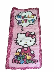 Sacco a pelo Hello Kitty Sanrio 54 x 28 rosa bordo a pois 2014 pigiama party - Foto 1 di 2
