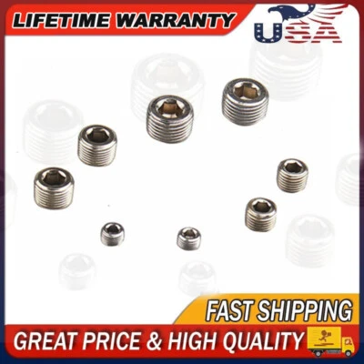 Chrome Pipe Plug Fitting For Intake Manifold &Cylinder 1/8,1/4,3/8,1/2 NPT 6352G - Image 1 of 4