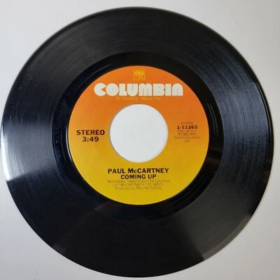 Paul McCartney "Coming Up" "Live" "Lunch Box" 45 Tested Vg+ Columbia Jukebox - Image 1 of 4