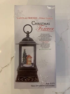 Christmas Is Forever 9” Light Up Sparkle Dome DOG Holiday Glitter Lantern NIB - Picture 1 of 13