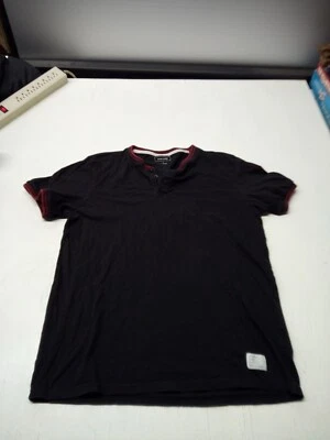 Adam Levine Short Sleeve Polo Shirt Mens Large Short Sleeve Black w/Red Trim - Image 1 of 4