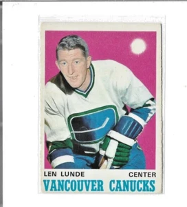 1970-71 O-Pee-Chee #230 Len Lunde EX - Picture 1 of 2