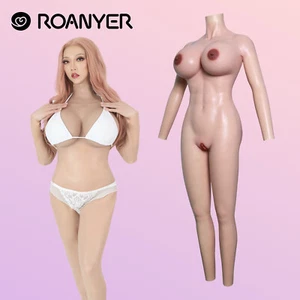 Roanyer Crossdresser tuta intera silicone coppa H tetta grande forma seno - Foto 1 di 19