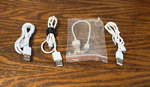 Assorted Short Length (8 to 32 in) Micro USB to USB Type A Cables (White/Gray) - Picture 1 of 1